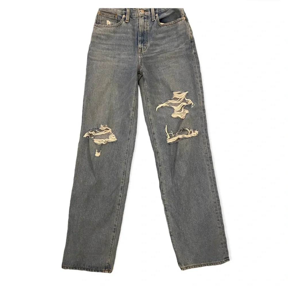 MADEWELL Baggy Straight Jeans in Earlhurst Wash: Ripped Edition nd550 - Picture 3 of 11